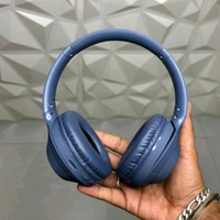 Introducing New Wireless Headphone With Microphone, Retractable & Foldable Wireless Headset, Long Battery Life, Enjoy Music And Hands-Free Calls - Blue, 1 Month Cybzone Warranty