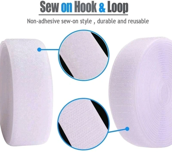 Nylon Self Adhesive Multipurpose Hook & Loop Tapes Roll Strips, Double Sided Heavy Duty Velcro Tape Roll for Picture and Tools Hanging Pedal Board Fastening