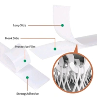 Nylon Self Adhesive Multipurpose Hook & Loop Tapes Roll Strips, Double Sided Heavy Duty Velcro Tape Roll for Picture and Tools Hanging Pedal Board Fastening