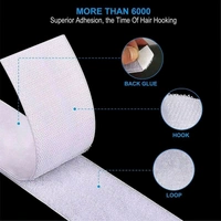 Nylon Self Adhesive Multipurpose Hook & Loop Tapes Roll Strips, Double Sided Heavy Duty Velcro Tape Roll for Picture and Tools Hanging Pedal Board Fastening