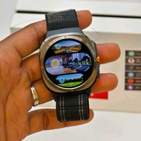 Wearfit HK28 Ultra Smartwatch - 1.43" AMOLED Display, AI-Powered, Health Monitoring, ChatGPT, Bluetooth Call, Wireless Charging (Dual Strap) - 1 Month Cybzone Warranty, Prepaid Orders Only Accepted, Black Strap