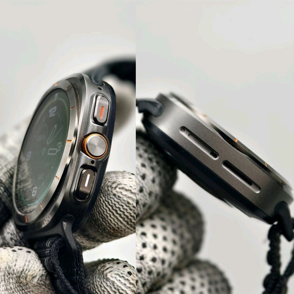 Wearfit HK28 Ultra Smartwatch - 1.43" AMOLED Display, AI-Powered, Health Monitoring, ChatGPT, Bluetooth Call, Wireless Charging (Dual Strap) - 1 Month Cybzone Warranty, Prepaid Orders Only Accepted, Black Strap