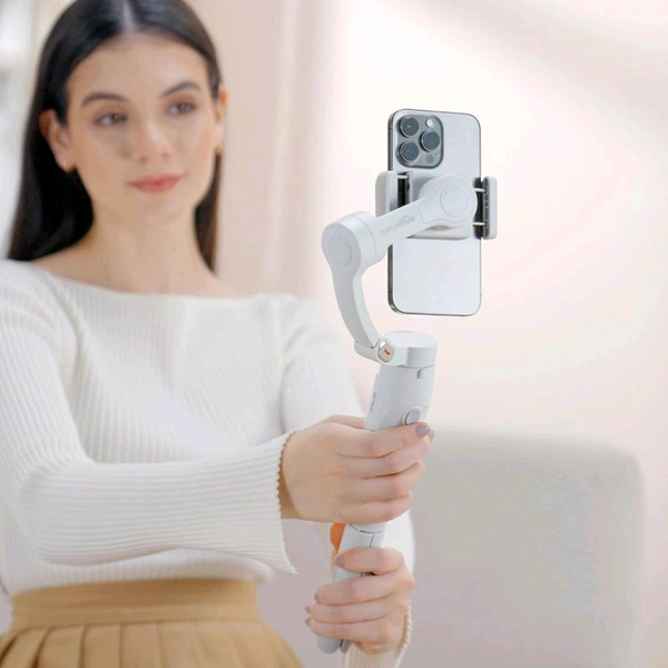 M1 3-AXIS Merak One Original Gimbal | Advanced Gyroscope | Shake-Free Footage | Real Time Charging | Manunt Zooming, Time-Lapse, Honzontal & Portait mode | Ideal for Vlogging & Travel - Prepaid Orders Only Accepted