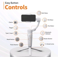 M1 3-AXIS Merak One Original Gimbal | Advanced Gyroscope | Shake-Free Footage | Real Time Charging | Manunt Zooming, Time-Lapse, Honzontal & Portait mode | Ideal for Vlogging & Travel - Prepaid Orders Only Accepted
