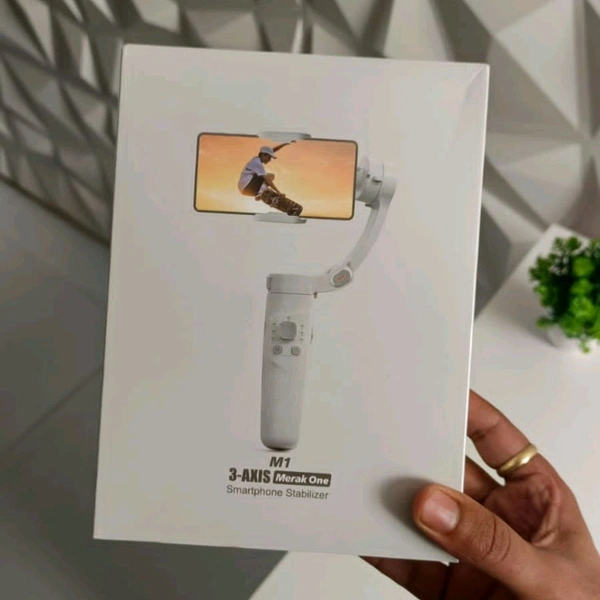 M1 3-AXIS Merak One Original Gimbal | Advanced Gyroscope | Shake-Free Footage | Real Time Charging | Manunt Zooming, Time-Lapse, Honzontal & Portait mode | Ideal for Vlogging & Travel - Prepaid Orders Only Accepted