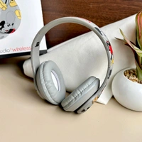 Wireless Wireless Headphones with Built-in Mic for Gaming, Music & Sports - Long Battery Life, Comfortable Fit, Call Function, Fashion Design - 1 Month Cybzone Warranty, Gray