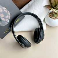 Wireless Wireless Headphones with Built-in Mic for Gaming, Music & Sports - Long Battery Life, Comfortable Fit, Call Function, Fashion Design - 1 Month Cybzone Warranty, Black