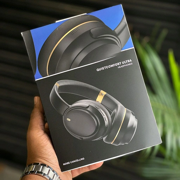 QuietComfort 45 Wireless Headphones – BT Earphone, Over Ear Headphones With Built-in Mic - 6 to 12 Hours Playtime, Foldable Stereo Wireless Headset, Perfect For Everyday Use - Black, 1 Month Cybzone Warranty