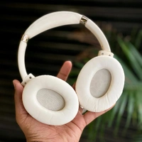 QuietComfort 45 Wireless Headphones – BT Earphone, Over Ear Headphones With Built-in Mic - 6 to 12 Hours Playtime, Foldable Stereo Wireless Headset, Perfect For Everyday Use - Off White, 1 Month Cybzone Warranty