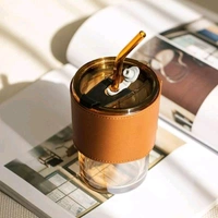 400ml Tumbler Reusable Glass, Mugs with Straw and Lid Sealed