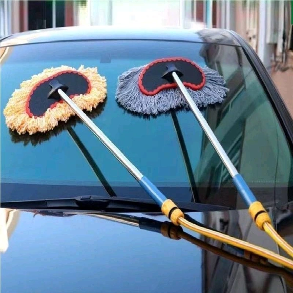 Car/Vehicle Cleaning Brush With Water Connection Long-Handled Scrub Microfiber Brush Mop Mitt Scratch-Free Auto Brush for/Car Cleaning wash