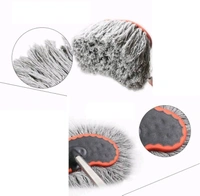 Car/Vehicle Cleaning Brush With Water Connection Long-Handled Scrub Microfiber Brush Mop Mitt Scratch-Free Auto Brush for/Car Cleaning wash