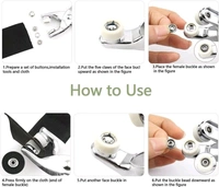Premium Snap 2 Type Silver Button, Thickened Snap Fasteners Kit with Hand Pressure Plier DIY Sewing Buttons Set for Clothing Sewing and Crafting Revat Machine