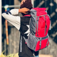 Outdoor Sports Backpack 75L Mountaineering Bag Waterproof Hiking Backpack Camping Climbing Rucksack Travel Trekking Backpack - Red