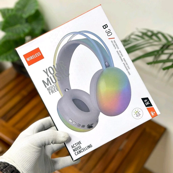 Presenting You All, New Rgb Colour Headphones, Multi Colour Led Light Inbuilt Headphones Heavy Quality Top Look For Gaming And Night Clubs / Party - 1 Month Cybzone Warranty
