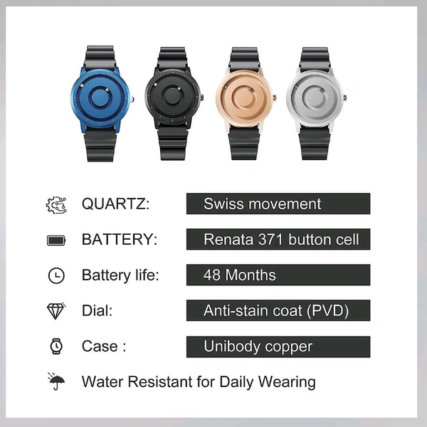 Original Magneto Jupiter Mens Watch Magnetic Balls Minimalist Dress Simplicity Quartz Watches with Mesh Stainless Steel Strap - Prepaid orders only accepted!