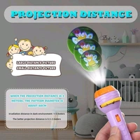 Unique Kids Mini Projector Flashlight, 6 Slide Discs in Animal, Statistics, Alphabet, vegetable and plus-minus patterns, 48 Colorful Images Educational & Fun Night Light Torch for Boys & Girls
