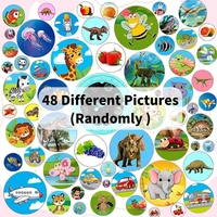 Unique Kids Mini Projector Flashlight, 6 Slide Discs in Animal, Statistics, Alphabet, vegetable and plus-minus patterns, 48 Colorful Images Educational & Fun Night Light Torch for Boys & Girls