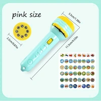 Unique Kids Mini Projector Flashlight, 6 Slide Discs in Animal, Statistics, Alphabet, vegetable and plus-minus patterns, 48 Colorful Images Educational & Fun Night Light Torch for Boys & Girls