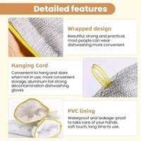 Non Scratch Wire Dishwashing Hand Gloves, Waterproof Home Kitchen Utensils Cleaning Gloves for Washing Dish Easy Rinsing, Reusable Kitchen Gloves For Washing (Pack of 2/Pcs).
