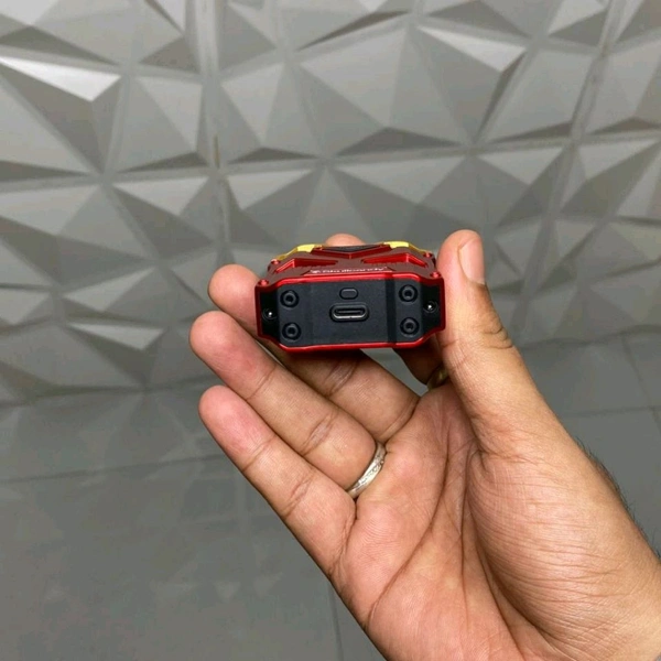Z37 Metal Body Wireless Earbud Headphones, TWS BT 5.3, Touch Control, Hands-Free, Low Latency, Auto Pairing, Non-Waterproof, Condenser Mic, Rgb Light, for Sports & Gaming, Type-C Charging - Compatible with Android And iOS - Red
