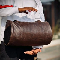 New Travel Duffle Bag Sports Gym Shoulder Handbag for Men Outdoor Weekend Bag for Women with Shoe Compartment Luggage Bag - Brown