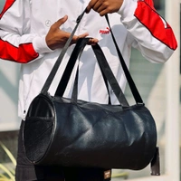 New Travel Duffle Bag Sports Gym Shoulder Handbag for Men Outdoor Weekend Bag for Women with Shoe Compartment Luggage Bag - Black