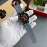 Gyro Spinning Car Alloy Rim Wheel Watch | Car Wheel Watch, Mens Wristwatch with Spinning Car Rim Hub Design, Quartz Movement, Gifts for Car Enthusiasts - SRB1