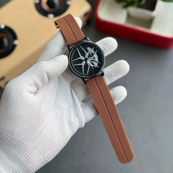 Gyro Spinning Car Alloy Rim Wheel Watch | Car Wheel Watch, Mens Wristwatch with Spinning Car Rim Hub Design, Quartz Movement, Gifts for Car Enthusiasts - SRB4