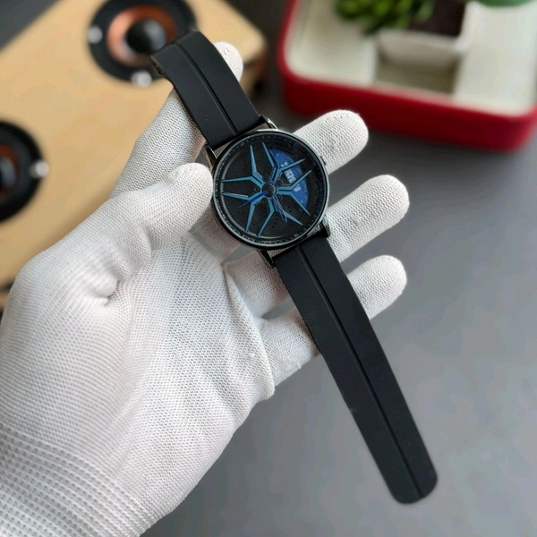 Gyro Spinning Car Alloy Rim Wheel Watch | Car Wheel Watch, Mens Wristwatch with Spinning Car Rim Hub Design, Quartz Movement, Gifts for Car Enthusiasts - SRB6