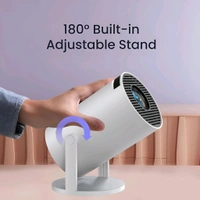 HY300 1GB/8GB, HD Android 11 Projector WiFi 6/BT 5.0 180° Rotation Auto Keystone (Remote Controller) Portable Projector (White) - 1 Month Cybzone Warranty, Prepaid orders only accepted!