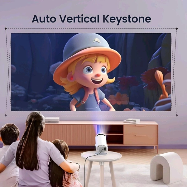 HY300 1GB/8GB, HD Android 11 Projector WiFi 6/BT 5.0 180° Rotation Auto Keystone (Remote Controller) Portable Projector (White) - 1 Month Cybzone Warranty, Prepaid orders only accepted!