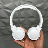 Wireless Earphone Headphones With Microphone Lightweight, For Music Lovers & Professionals - Suitable for Travel, Office & Home, 5-6 Hours Playback Time, High Quality Model - White, 1 Month Cybzone Warranty