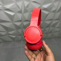 Wireless Earphone Headphones With Microphone Lightweight, For Music Lovers & Professionals - Suitable for Travel, Office & Home, 5-6 Hours Playback Time, High Quality Model - Red, 1 Month Cybzone Warranty