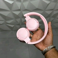 Wireless Earphone Headphones With Microphone Lightweight, For Music Lovers & Professionals - Suitable for Travel, Office & Home, 5-6 Hours Playback Time, High Quality Model - Pink, 1 Month Cybzone Warranty