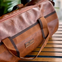 New Travel Duffle Bag Sports Gym Shoulder Handbag for Men Outdoor Weekend Bag for Women with Shoe Compartment Luggage Bag - Brown