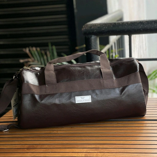 New Travel Duffle Bag Sports Gym Shoulder Handbag for Men Outdoor Weekend Bag for Women with Shoe Compartment Luggage Bag - Darker brown