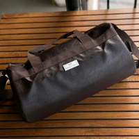 New Travel Duffle Bag Sports Gym Shoulder Handbag for Men Outdoor Weekend Bag for Women with Shoe Compartment Luggage Bag - Darker brown