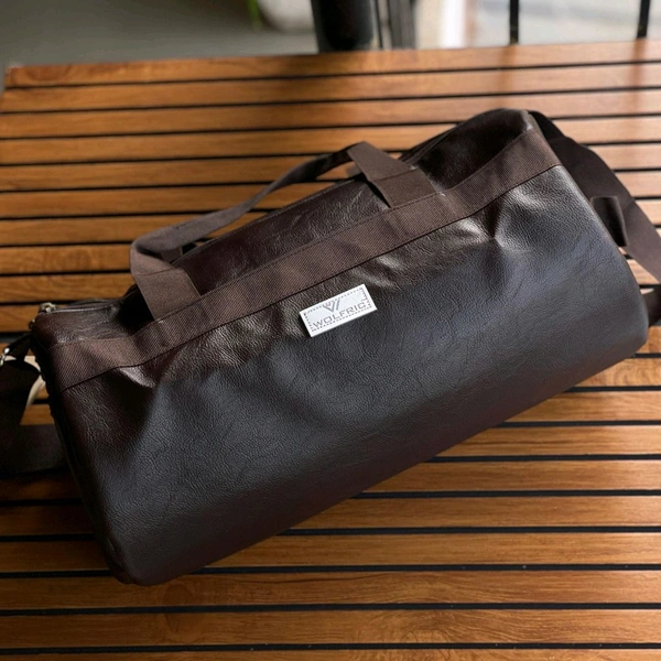 New Travel Duffle Bag Sports Gym Shoulder Handbag for Men Outdoor Weekend Bag for Women with Shoe Compartment Luggage Bag - Darker brown