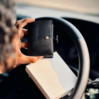 New High Quality Leather Pop-up Wallet With Brand Name Box Packing | Best Quality Collection - Black