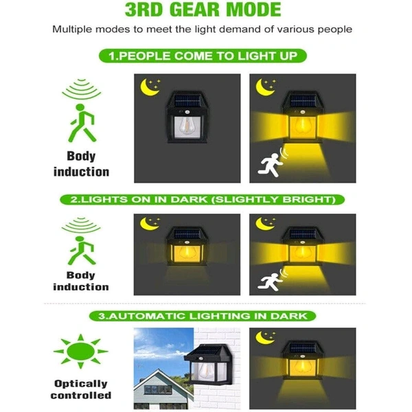 New Exterior Wall Lights Wireless ireless Motion Sensor Lanterns with 3 Lighting Modes