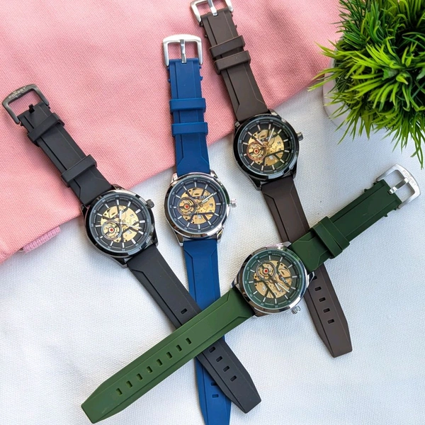 Most Demanded Forest Analog Quartz Movement Watch With High Quality Strap Best finishing Body & Case  - Blue