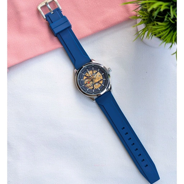 Most Demanded Forest Analog Quartz Movement Watch With High Quality Strap Best finishing Body & Case  - Blue