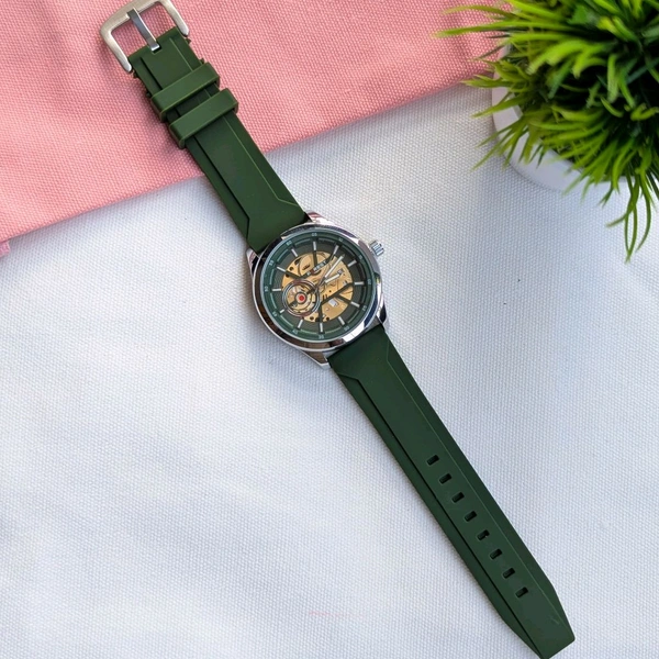 Most Demanded Forest Analog Quartz Movement Watch With High Quality Strap Best finishing Body & Case  - Green