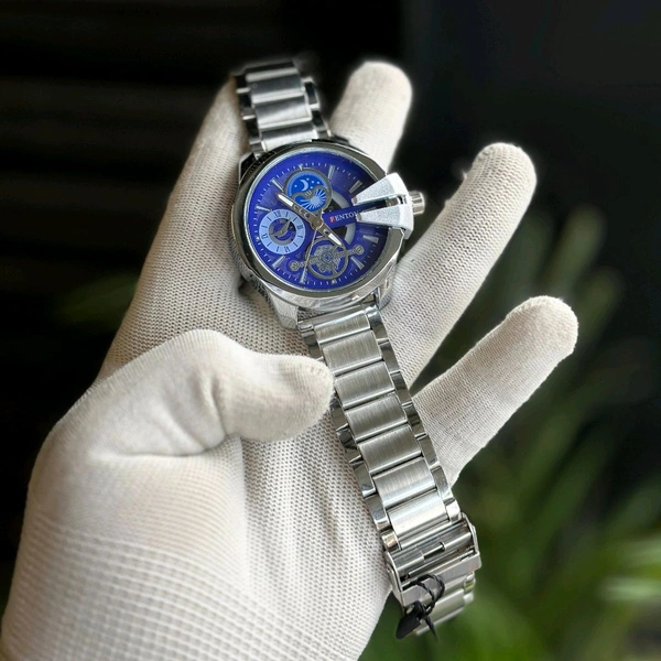 Fenton Big Size Analog Quartz Movement Watch With High Quality Strap Best finishing Body & Case - Blue