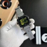 New Forest Digital Watch With High Quality Strap Best finishing Body & Case, LCD Backlight Alarm Clock with Date & Time Display, Non-Rechargeable Button Battery, Digital Timepiece Youth Fashion Watch - Gray