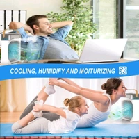 Portable Air Conditioner Fan, Personal Mini Small Evaporative Air Cooler Cool Mist Humidifier, 1/2/3 H Timer, 3 Speeds & 3 Spray Modes for Room Office Home Travel