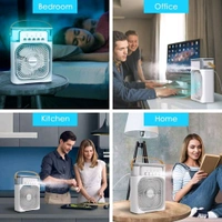 Portable Air Conditioner Fan, Personal Mini Small Evaporative Air Cooler Cool Mist Humidifier, 1/2/3 H Timer, 3 Speeds & 3 Spray Modes for Room Office Home Travel