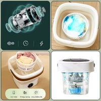 Folding Washing Machine, Mini Portable Washing Machine, Deep Cleaning Half Automatic Washt, Mini Foldable Washing Machine, Suitable For Socks, Underwear, Baby Clothes
