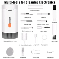 Keyboard Cleaner Kit, 20-in-1 Laptop Phone Screen Cleaning Kit, Keyboard Cleaning Kit with Electronic Cleaning Brush Spray for AirPods Pro, iPhone Pro, Camera, Computer Cleaning 